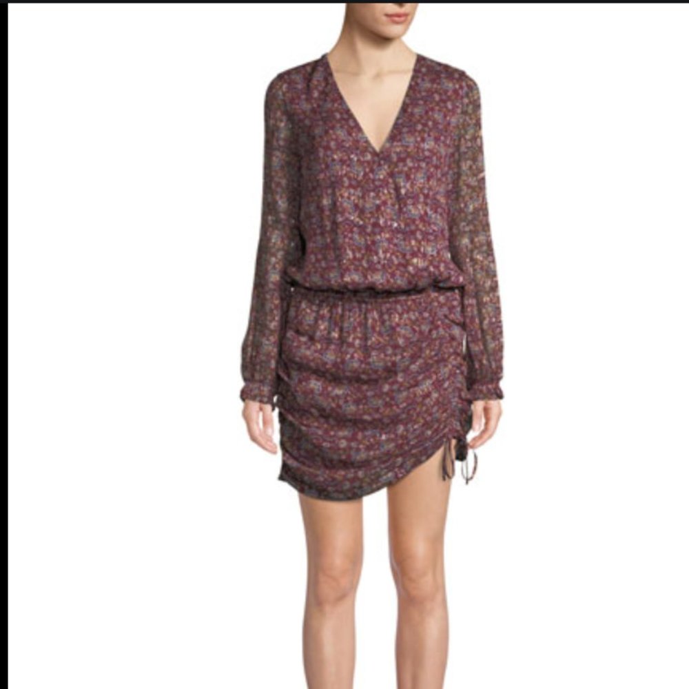 Ramy Brook Vina Silk Mini Wrap Dress